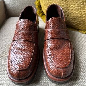 Stephane Kelian Woven Leather Loafers